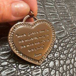 Sasha State of Mind -Heart Charm Pendant - Crystal Blackened Stones around Heart